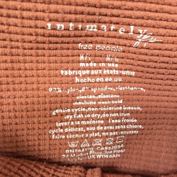 Free People Intimately Burnt Orange Thermal Top - Picture 7 of 15